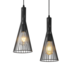 Second chance: Industrial 3-light pendant lamp Sofia in black metal