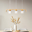 3-light pendant lamp with wood and white - Rosie