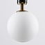 4-light pendant light Lennard with opal glass globes - black
