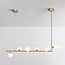 6-light designer pendant light Marcus L-shape with opal glass