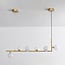 6-light designer pendant light Marcus L-shape with opal glass