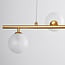 6-light designer pendant light Marcus L-shape with opal glass