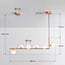 6-light designer pendant light Marcus L-shape with opal glass