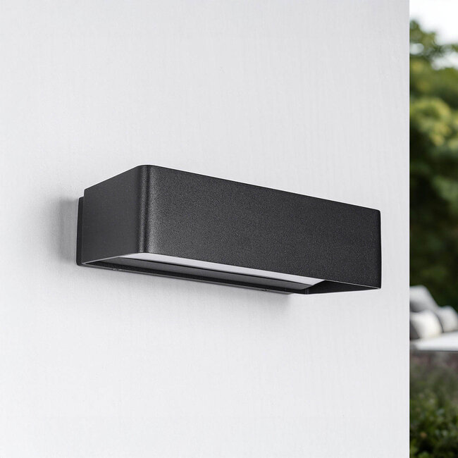 Black outdoor wall lamp Midas