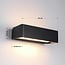 Outdoor wall light Midas - black with integrated LED