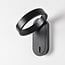 Wall lamp Starla in black with rotatable ring