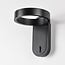 Wall lamp Starla in black with rotatable ring