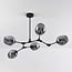 5-light pendant light Thalia with glass spheres in multiple colors