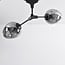 5-light pendant light Thalia with glass spheres in multiple colors
