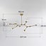 7-light pendant light Melodie with glass spheres in multiple colors