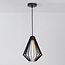 Pendant lamp Penta in black with pentagon shade