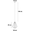 Pendant lamp Penta in black with pentagon shade
