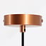 Modern pendant light Feis with concrete and copper rim