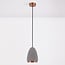 Modern pendant light Feis with concrete and copper rim