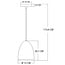 Modern pendant light Feis with concrete and copper rim