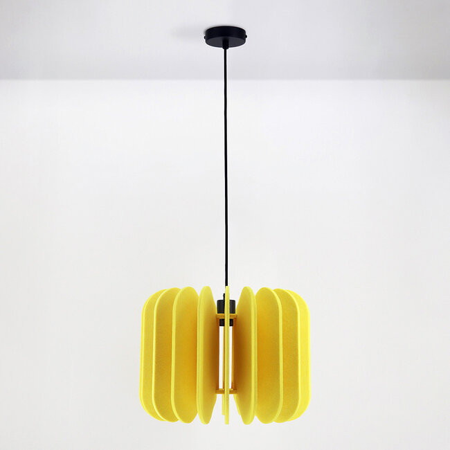 Pendant lamp made of PET felt, yellow - Benthe