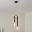 Bar pendant light Rura - black with integrated LED