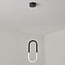 Designer pendant light Rohr - black with integrated LED