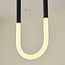Designer pendant light Rohr - black with integrated LED