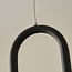 Designer pendant light Rohr - black with integrated LED