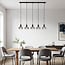 5-light pendant light Cinza - smoked glass with mirror effect