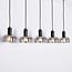 5-light pendant light Cinza - smoked glass with mirror effect