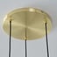 3-light pendant light Marrom - amber glass and gold