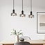 3-light pendant light Pilka - smoked glass with mirror effect