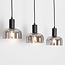 Modern pendant lamp, Black, 3-light - Pilka