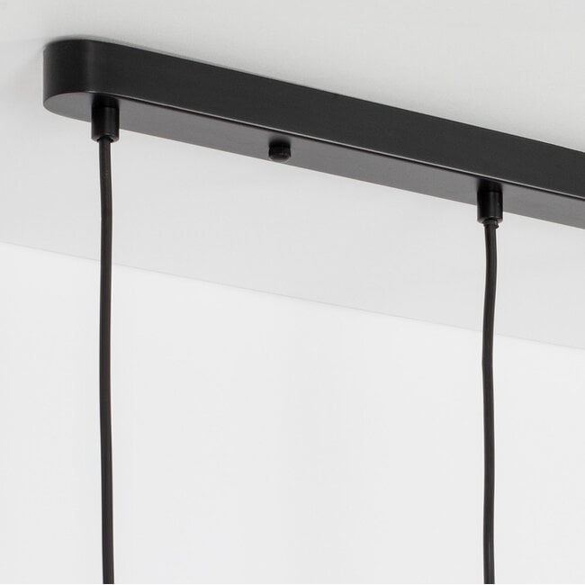 3-light pendant light Pilka - smoked glass with mirror effect