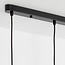 Modern pendant lamp, Black, 3-light - Pilka