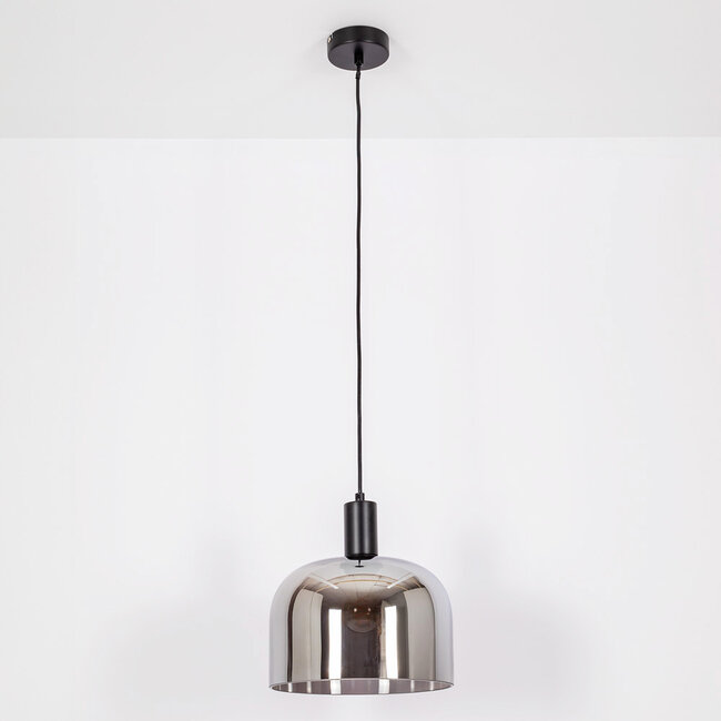 Pendant lamp in smoked glass grey - Apvali
