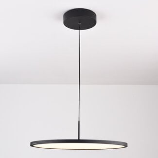 3-step dimmable pendant light Taysa - black with integrated LED