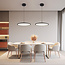 3-step dimmable pendant light Taysa - black with integrated LED