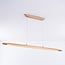 Wooden 3-step dimmable pendant light Liora - elongated with integrated LED