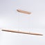 Wooden 3-step dimmable pendant light Liora - elongated with integrated LED