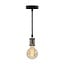 G95 modern silver cord pendant with XL bulb, amber, 5W