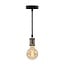 G95 modern silver cord pendant with XL bulb, amber, 5W