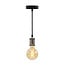 G95 modern silver cord pendant with XL bulb, amber, 5W