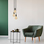 G95 modern glossy black cord pendant with XL bulb, amber, 5W