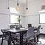 Industrial glossy black cord pendant with 5W XL G95 bulb, amber