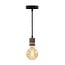 Industrial rosé gold cord pendant with 5W XL G95 bulb, amber