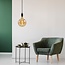 Modern Matt black cord pendants incl. 8.5W to 10W XXXL bulb, Amber glass, 2000K, Ø200