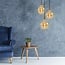 Industrial silver cord pendant, 8.5–10W XXXL G200, amber bulb