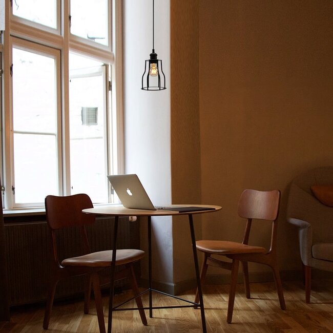 Pendant light Diego incl. 5W spiral bulb, Amber glass, 1800K, Ø60