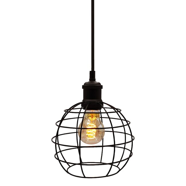 Hugo pendant lamp incl. 5W spiral bulb, Amber glass, 1800K, Ø60