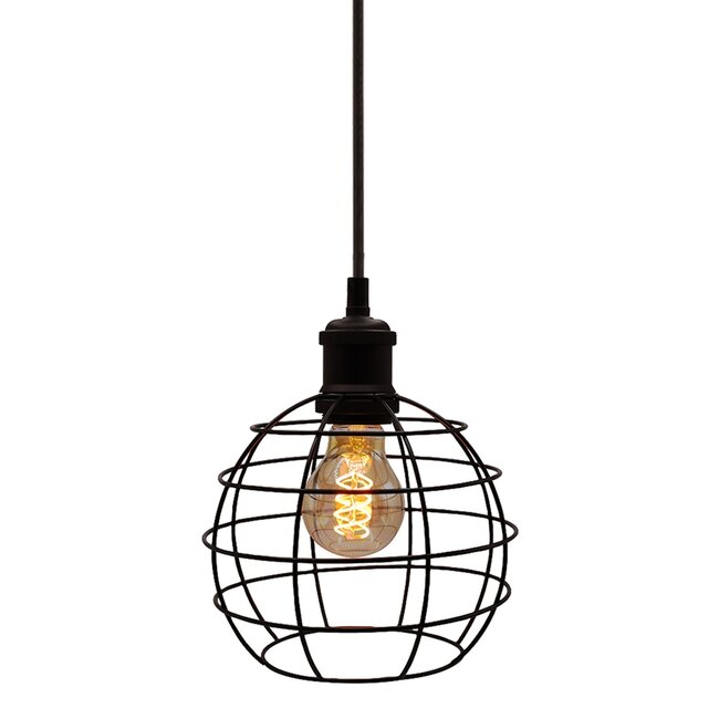 Pendant light Hugo incl. 5W spiral bulb, amber glass, 1800K (extra warm white), Ø60