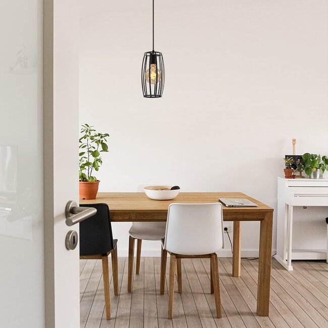 Maya pendant lamp incl. 5W spiral bulb, Amber glass, 1800K, Ø95