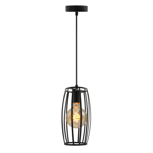 Maya pendant light incl. 5W spiral bulb, Amber glass, 1800K, Ø95
