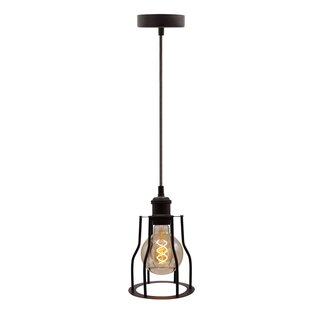 Pendant light Diego incl. 5W spiral bulb, amber glass, 1800K (extra warm white), Ø95